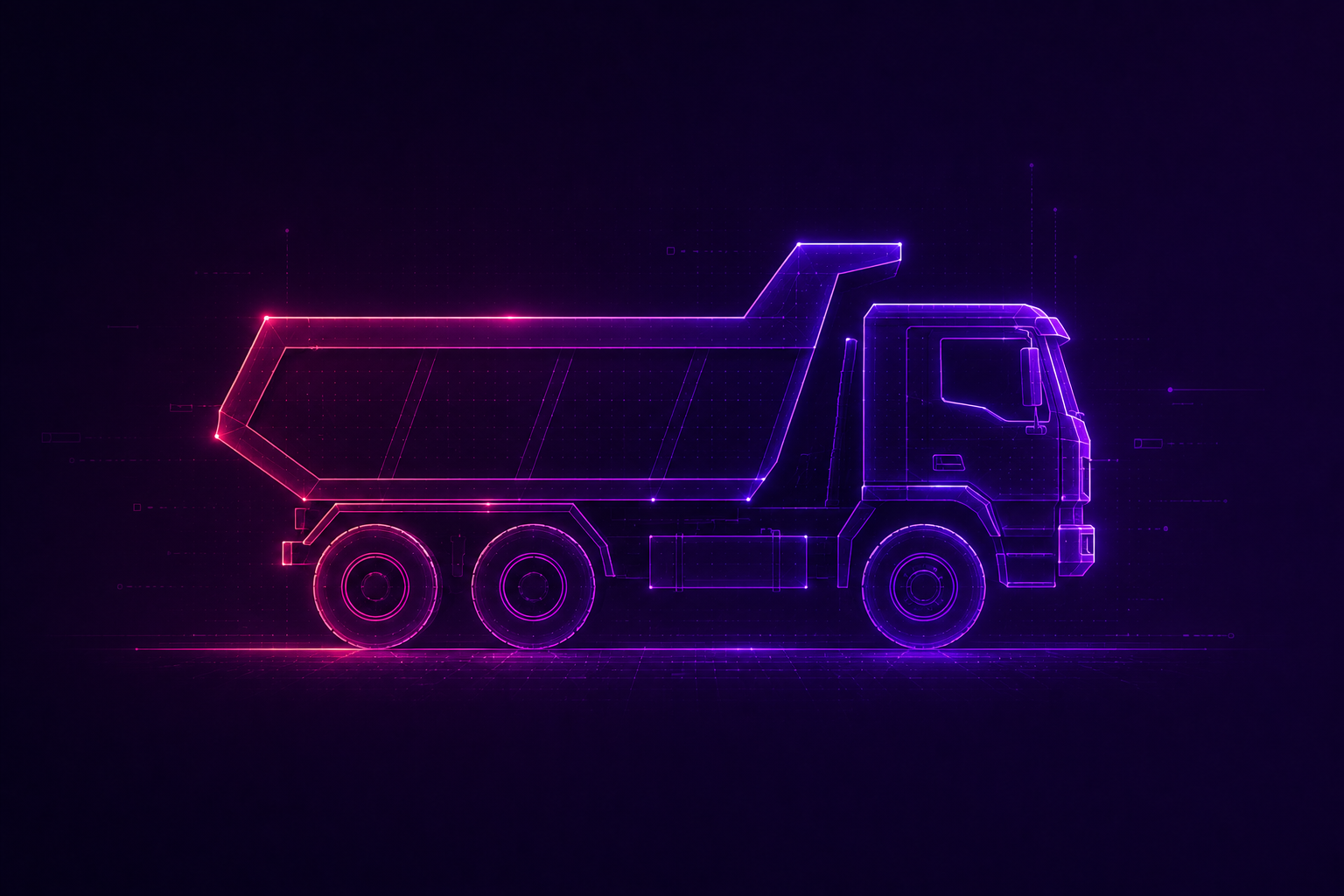 Digital dump truck equipment visual for heavy paving equipment coordination